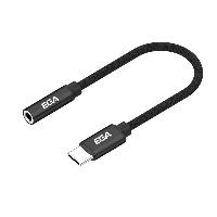 Redukce z USB-C na Jack sluchátkový konektor - EGA Y01 Black